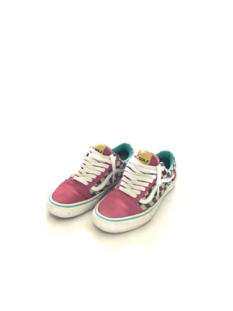 Vans Pro Old School x Golf Wang part 3 Pink Check Rare