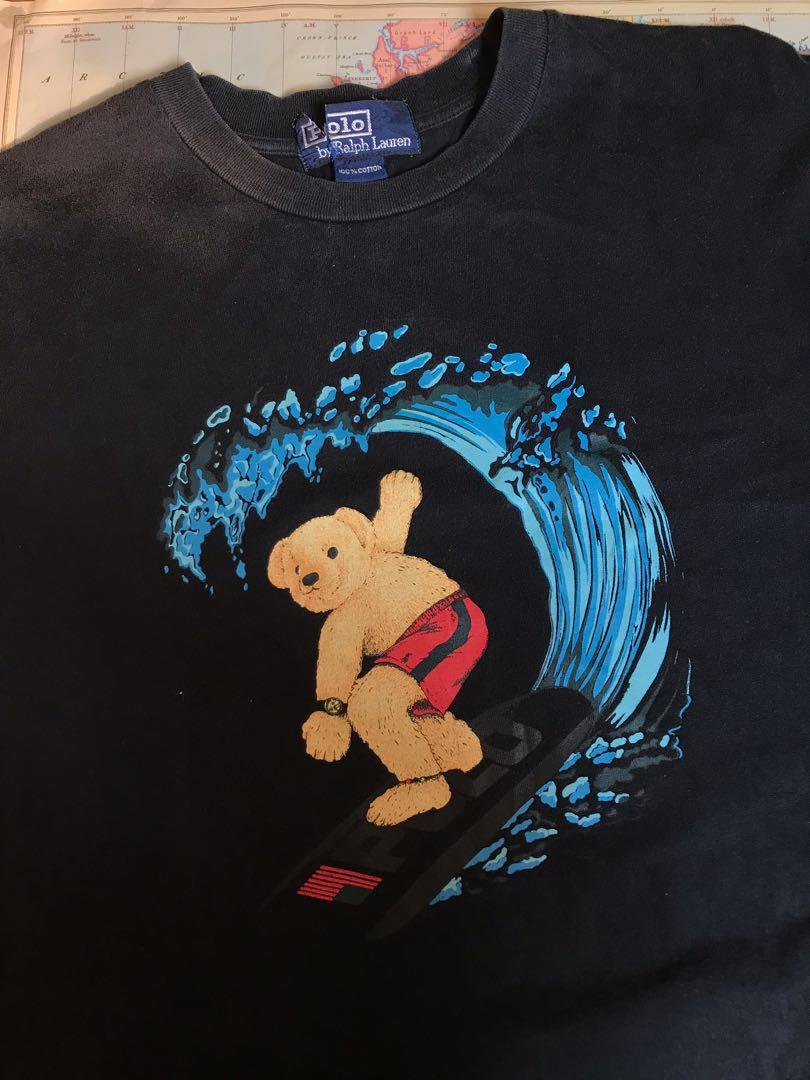 Vintage polo bear surf tee