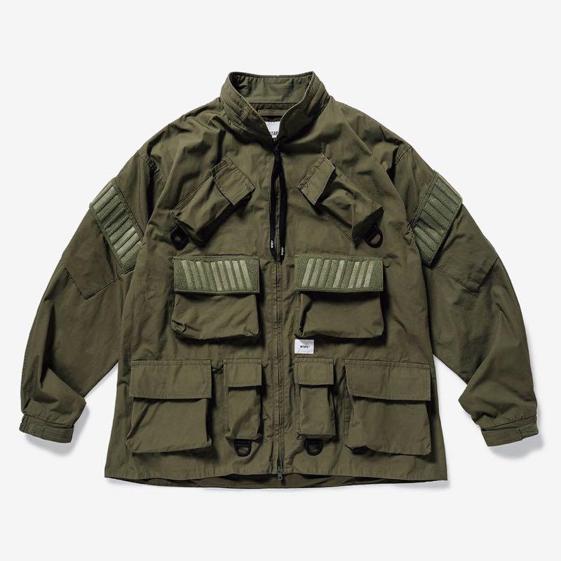 Wtaps design modular jacket cotton weather 綠色口袋外套, 他的時尚