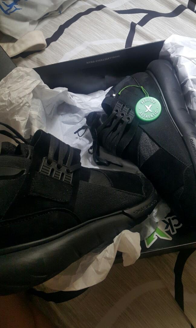 Adidas Y3 Qasa High Lux Triple Black StockX Men s Fashion Footwear Sneakers on Carousell