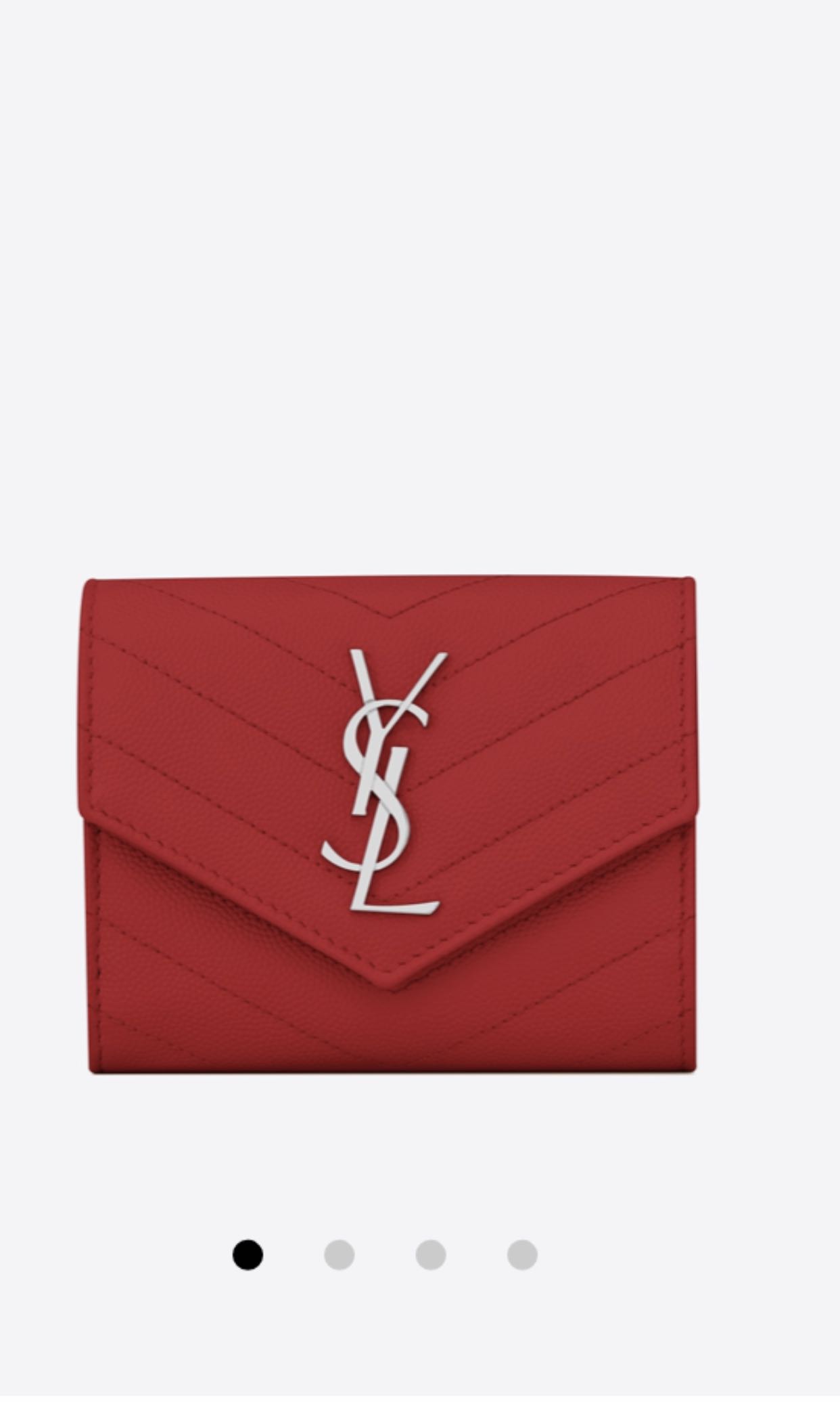 ysl compact trifold wallet