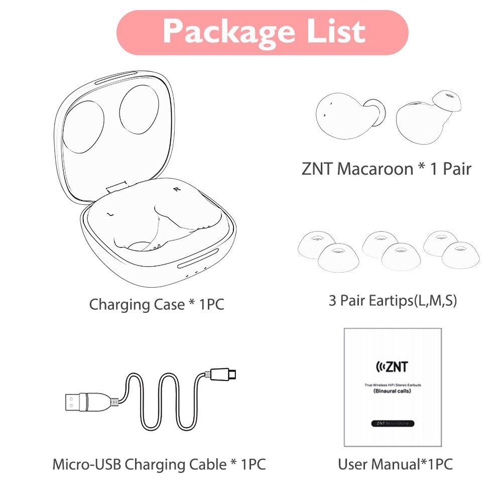 ZNT MACAROON WIRELESS EARBUDS Audio Earphones on Carousell
