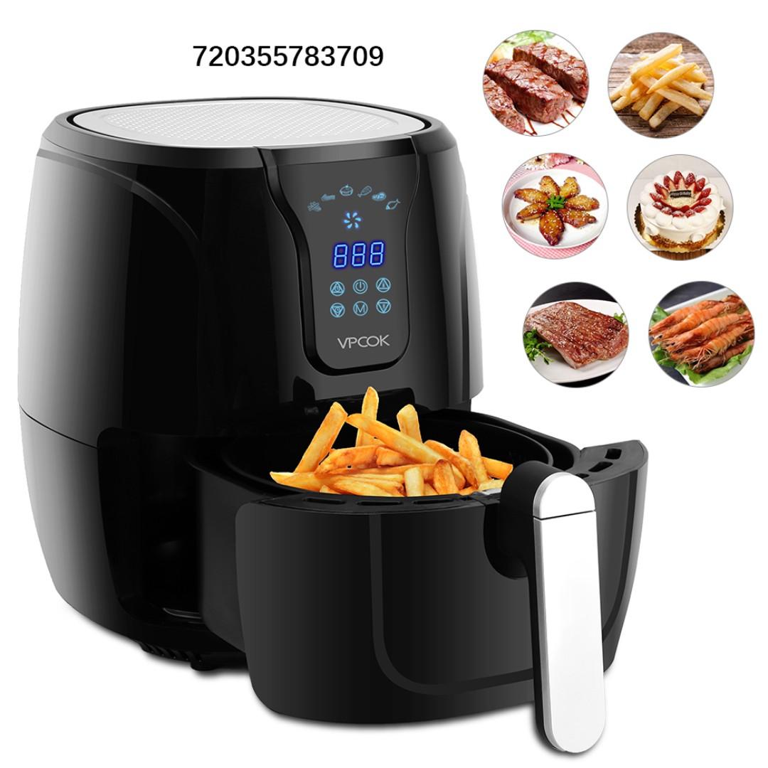 052 Pcok Air Fryer With Recipes 6 Cooking Presets 1300 Watt Power Air Fryer 2 Year Warranty Jet Black Electronics Others On Carousell