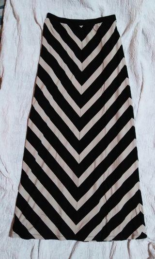 black & tan maxi skirt dress (White House Black Market)