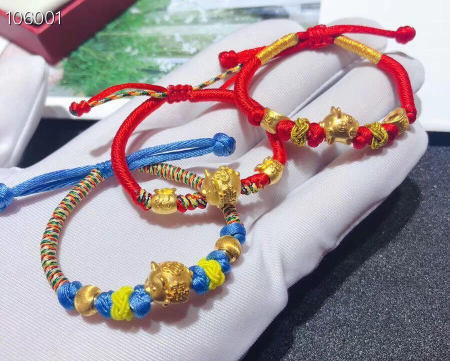 Gold pig sale bracelet