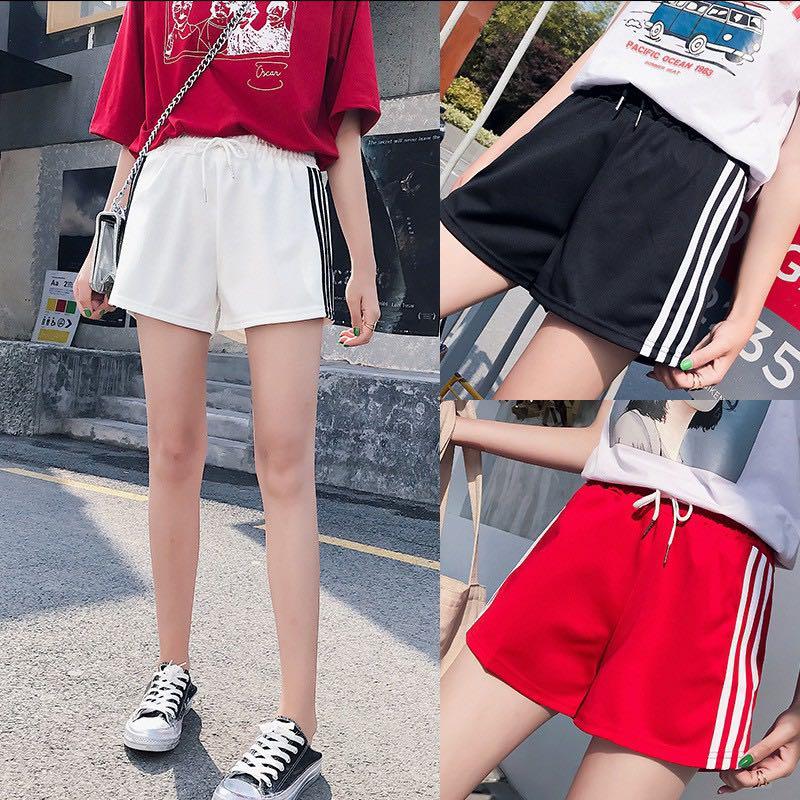 Red sports shop shorts womens
