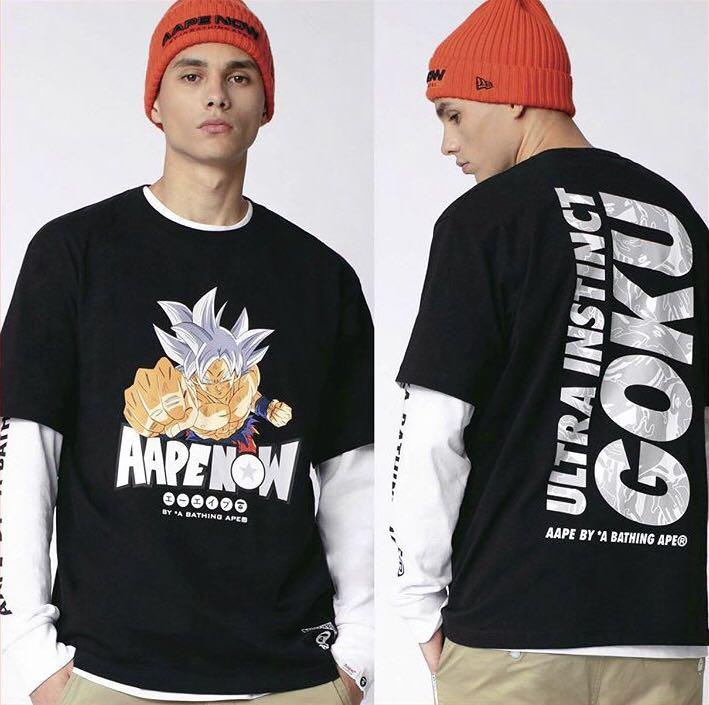 Aape X Dragonball Super Goku Tee Men S Fashion Clothes Tops On