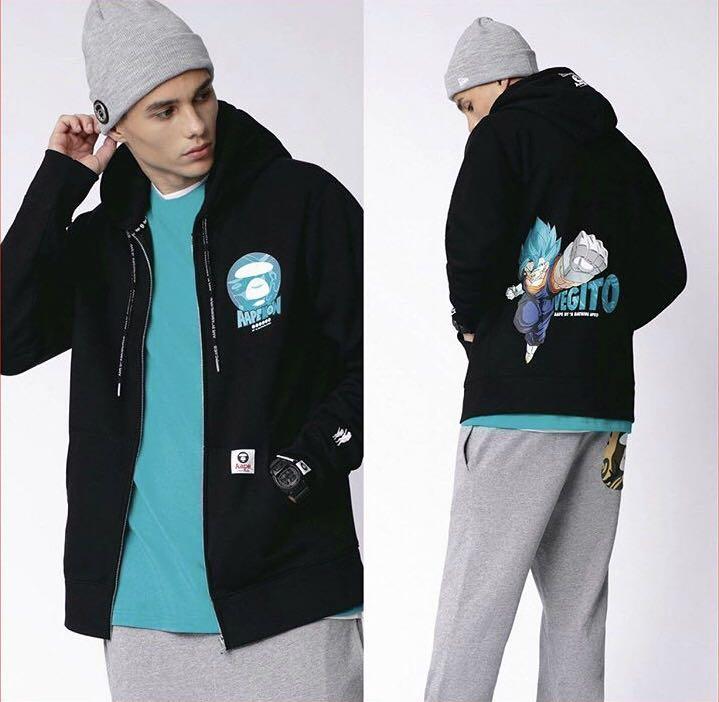Aape X Dragonball Super Vegito Zip Hoodie Men S Fashion Clothes