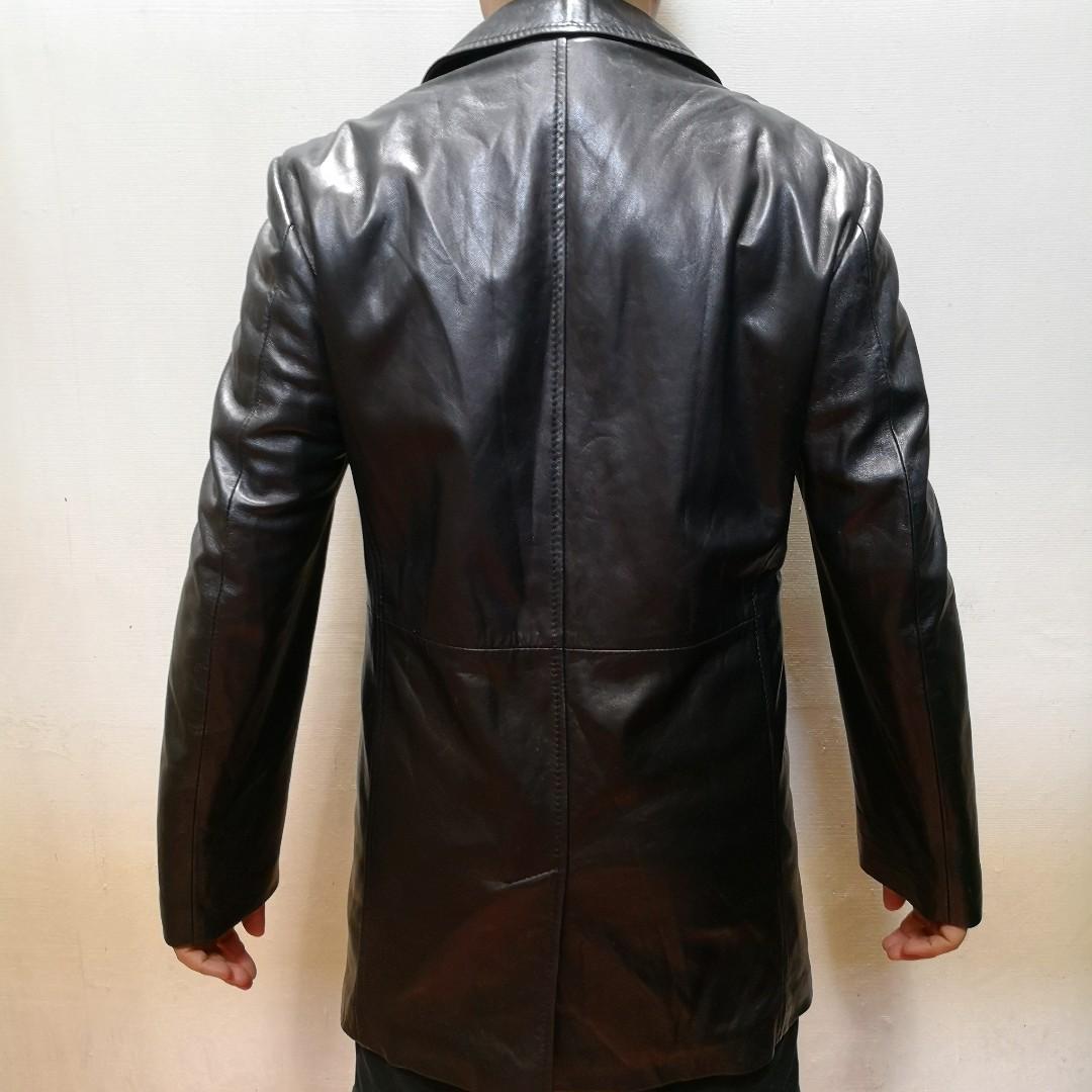 Alfred Dunhill Men's Plain Leather Jacket