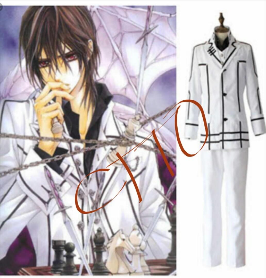 Amazon.com: Anime Vampire Knight Cosplay Costumes Ruka Souen White Uniforms  Halloween Carnival Party (S) : Clothing, Shoes & Jewelry