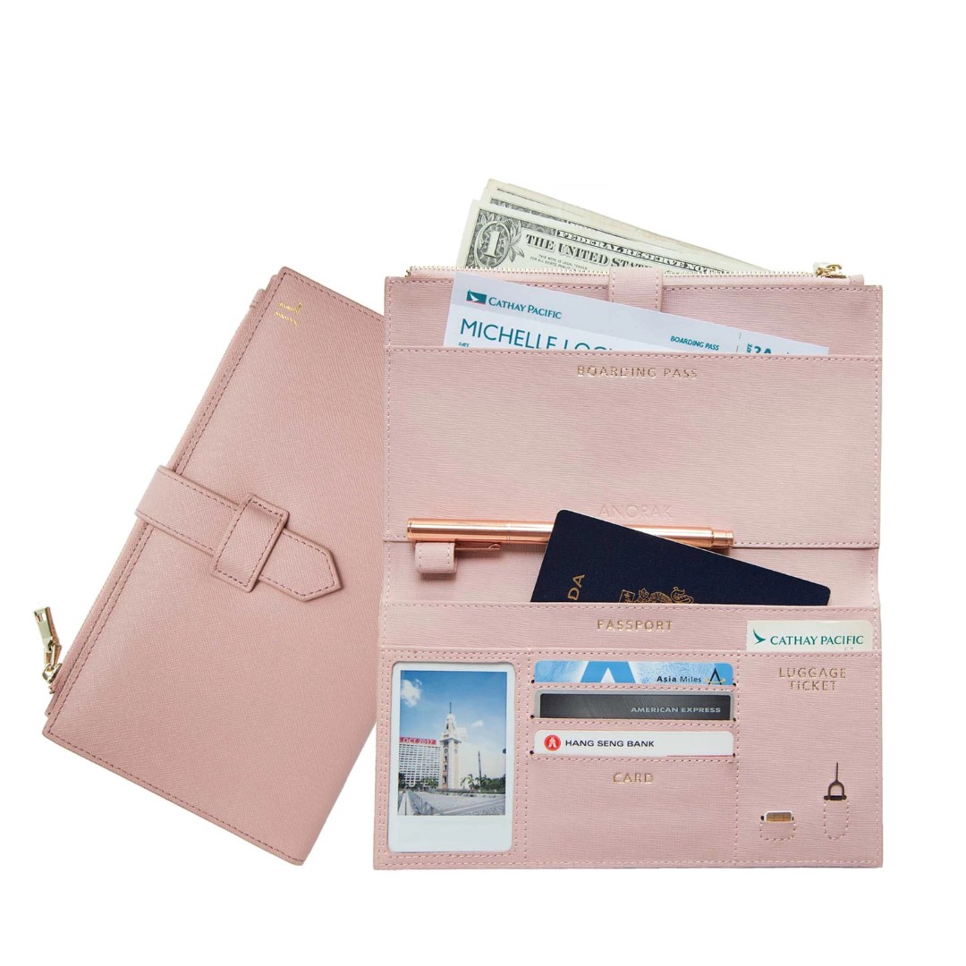 ANORAK NUDE PINK TRAVEL WALLET, Women's Fashion, Bags & Wallets, Purses