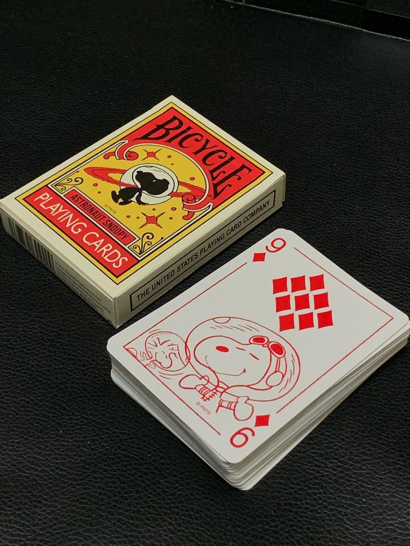 bicycle astronaut snoopy playing cards