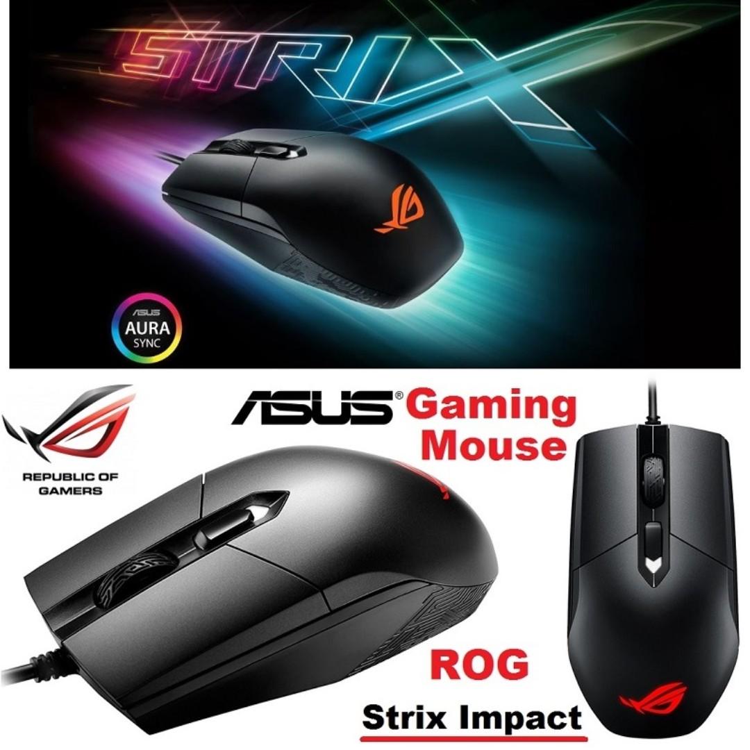 Asus Rog Strix Impact Rgb Gaming Mouse Electronics Computer Parts Accessories On Carousell