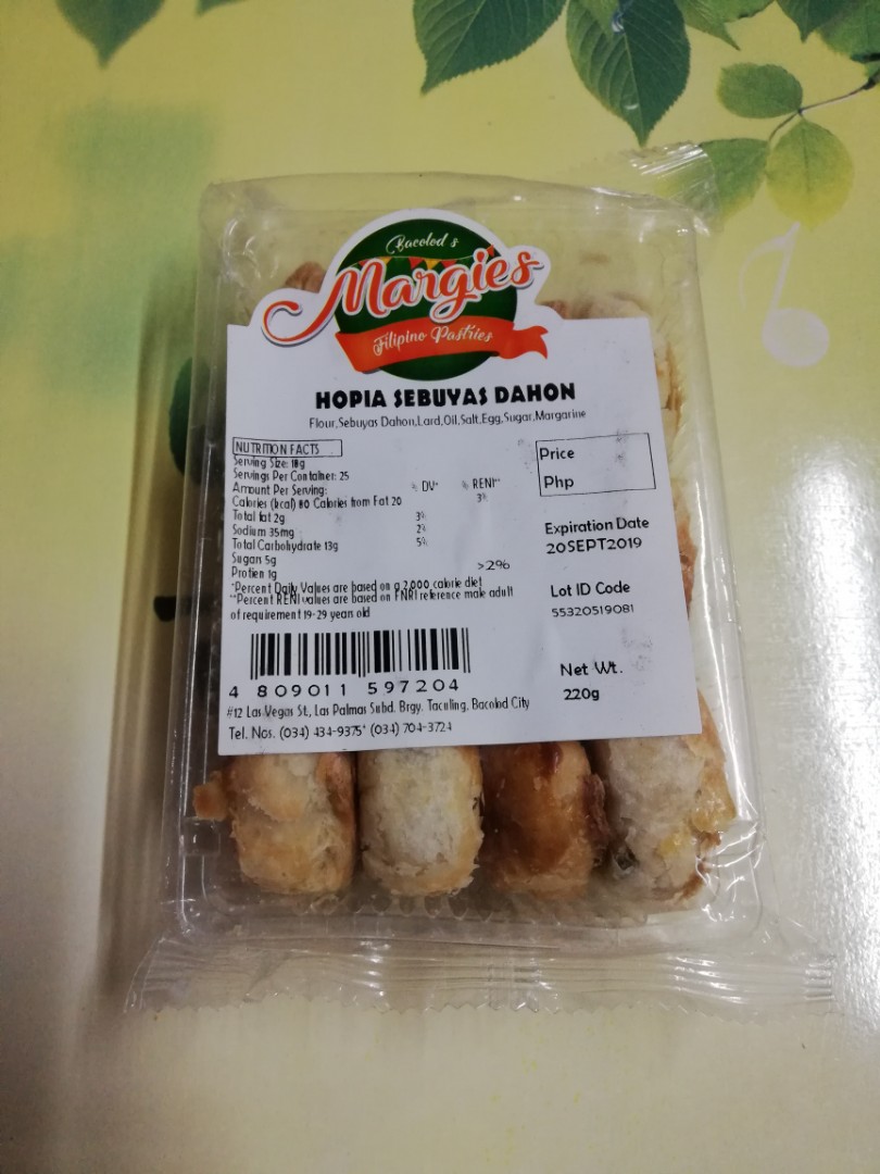 Bacolod's Margies Hopia Sebuyas Dahon, Food & Drinks, Local Eats on