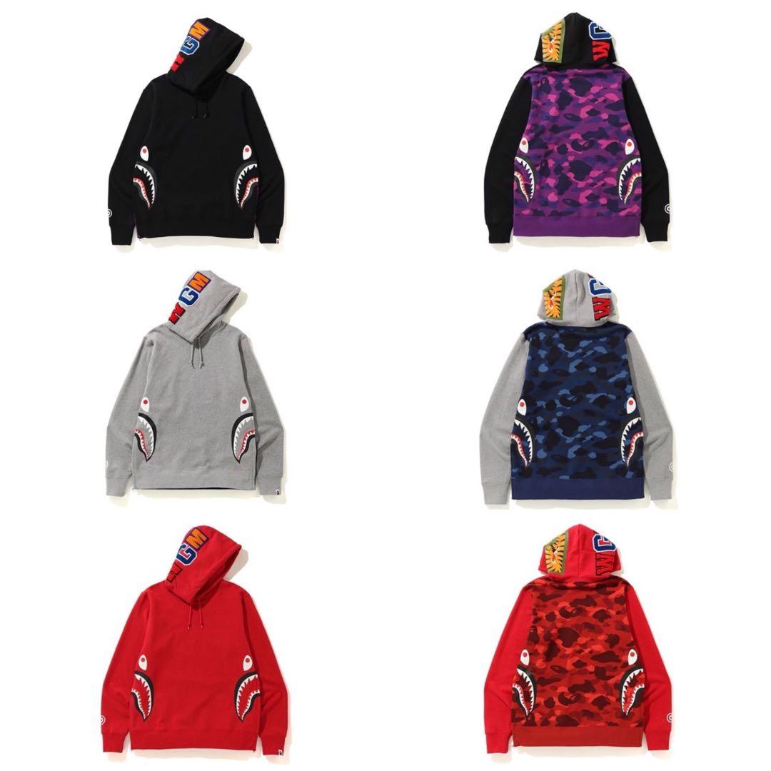 bape wide pullover hoodie