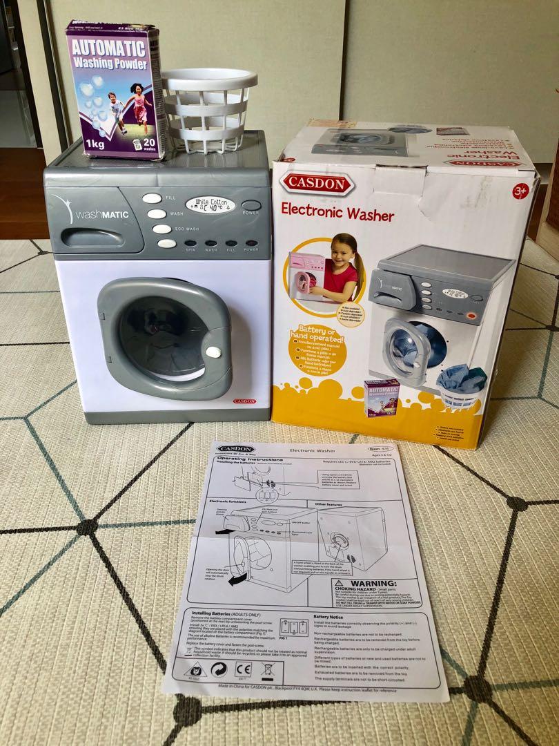 casdon toy electronic washing machine