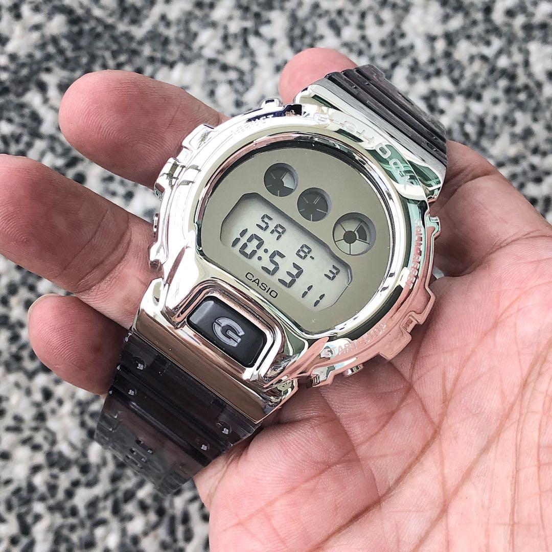 Shock 6900 Dw 6900 Metal Bezel G Shock Dw 6900 Metal Bezel GM-6900-1 - Main Image