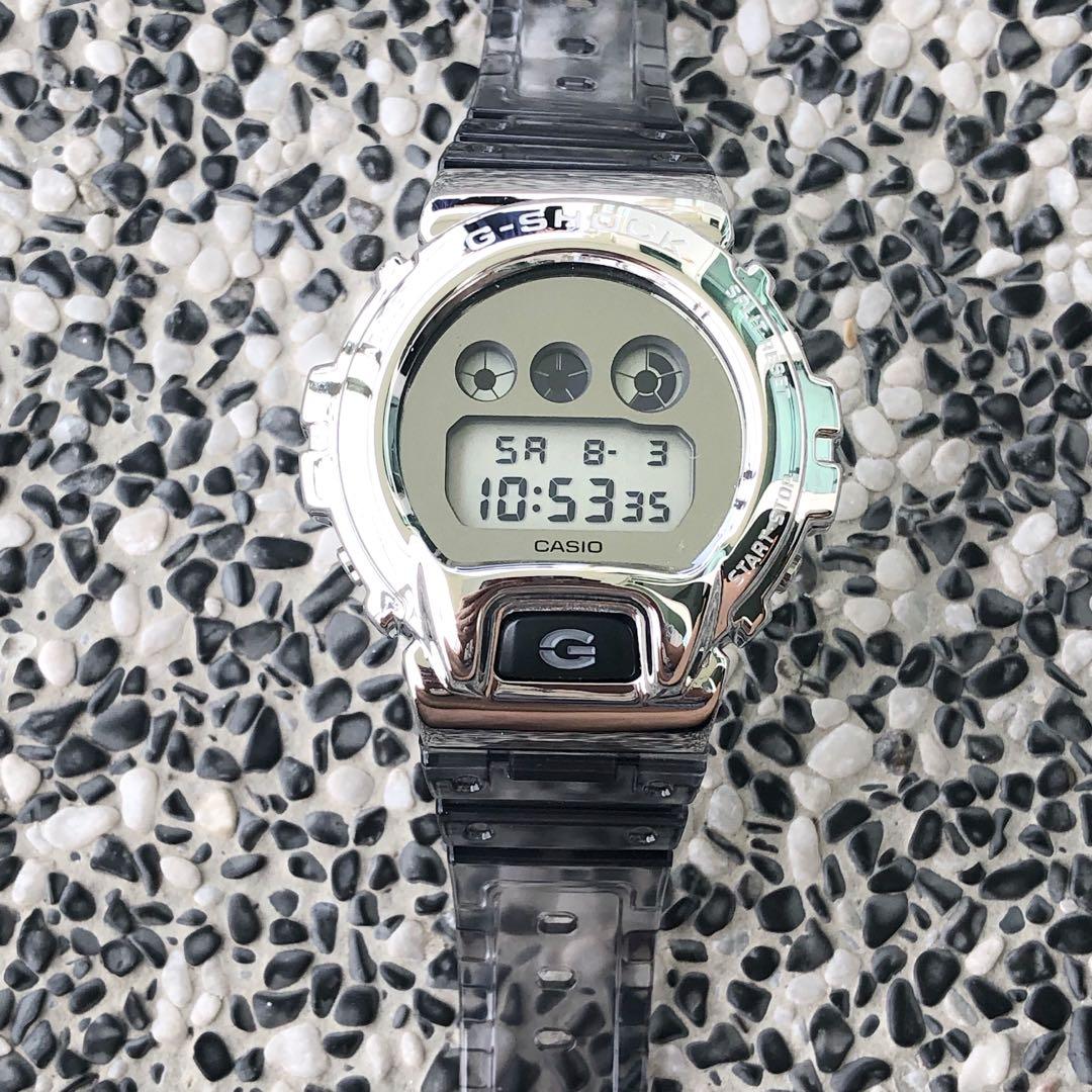 Casio G Shock DW 6900SK 1 in customise stainless steel metal bezel metal G Shock