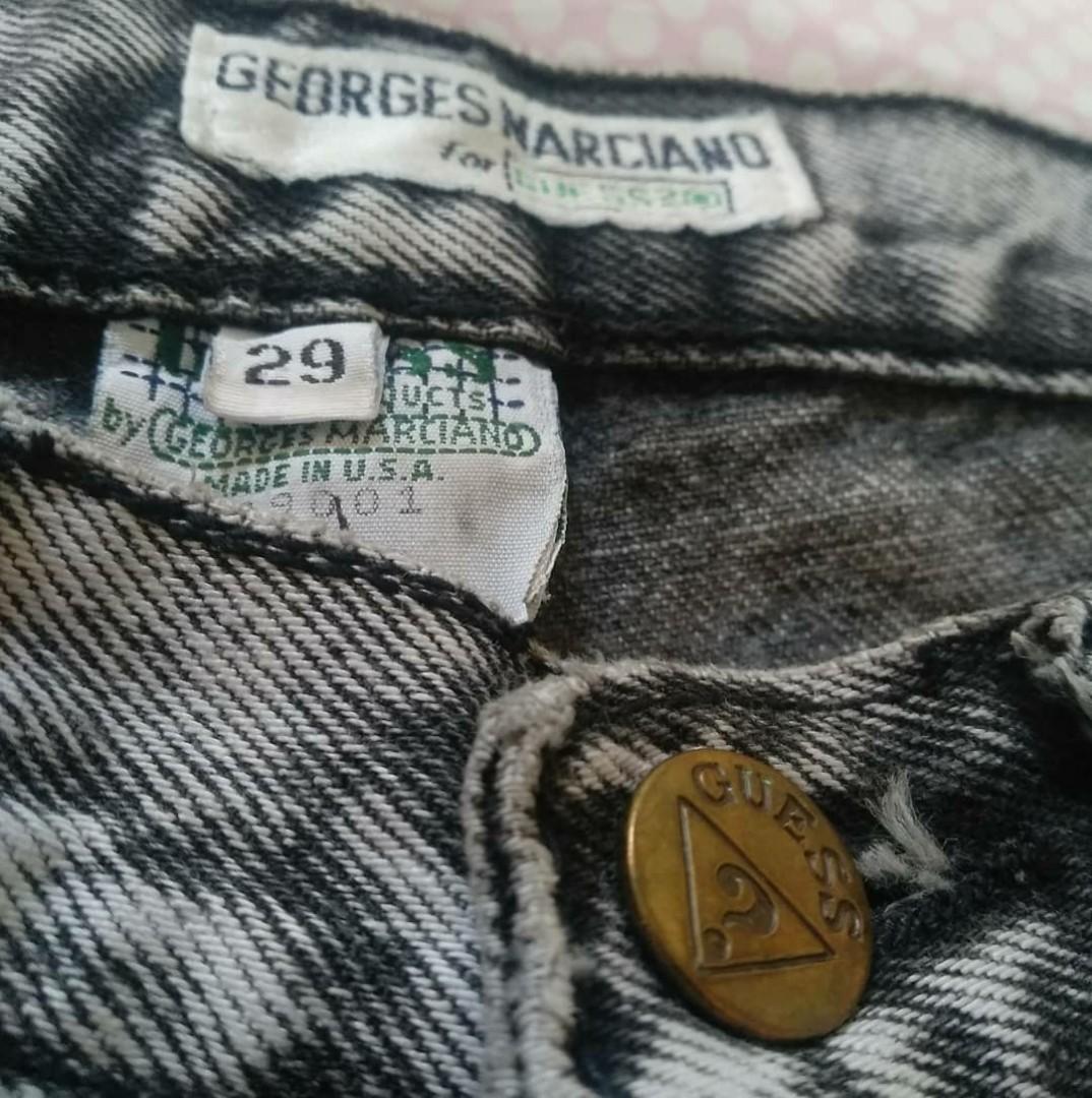 Celana Jeans Guess Georges Marciano, Fesyen Pria, Pakaian , Bawahan di  Carousell