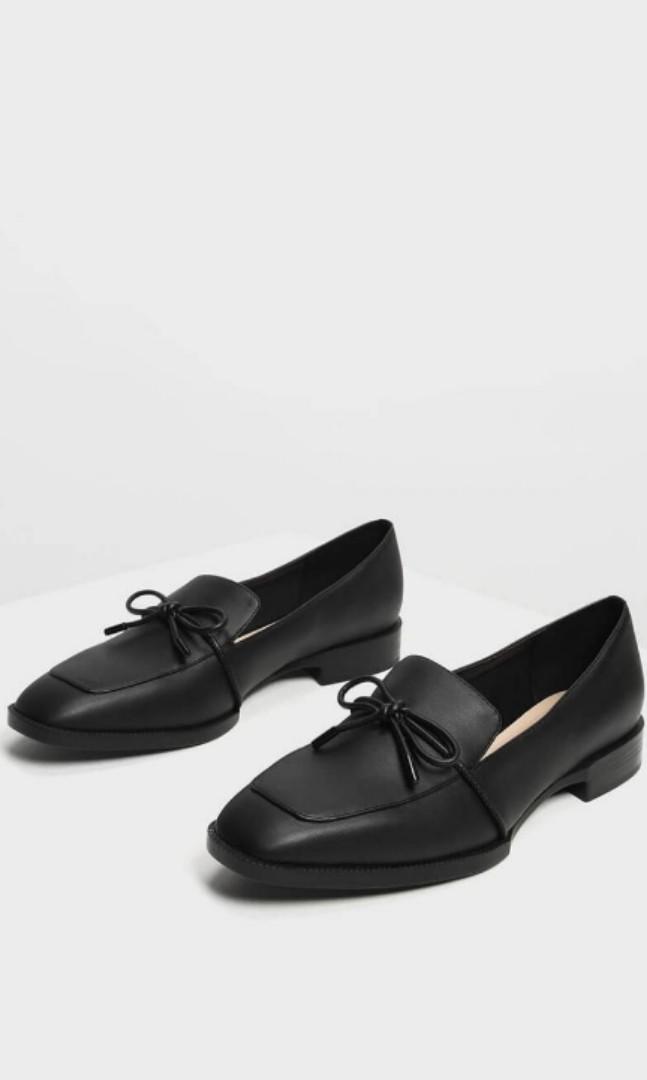 Keith Black Bow Detailed Loafers 