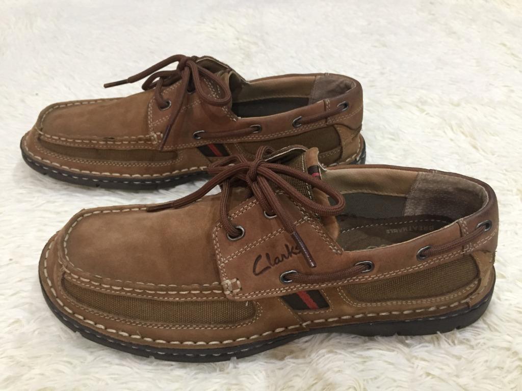 CLARKS WATERLOO TAN NUBUCK 7.5UK Men s Fashion Footwear Dress