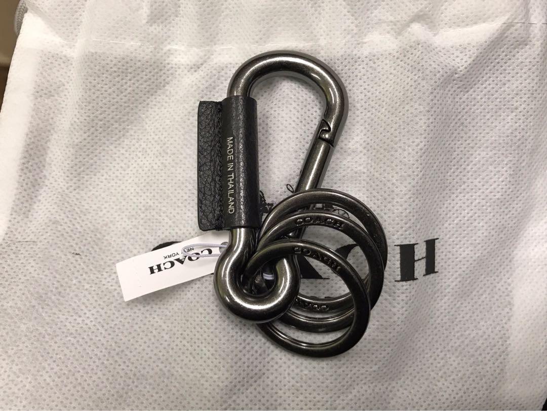 Coach carabiner key ring hotsell