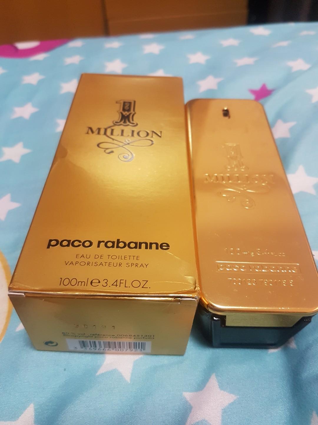 Kwadrant Hoe plek Empty Paco Rabanne 1 Million perfume, Beauty & Personal Care, Fragrance &  Deodorants on Carousell