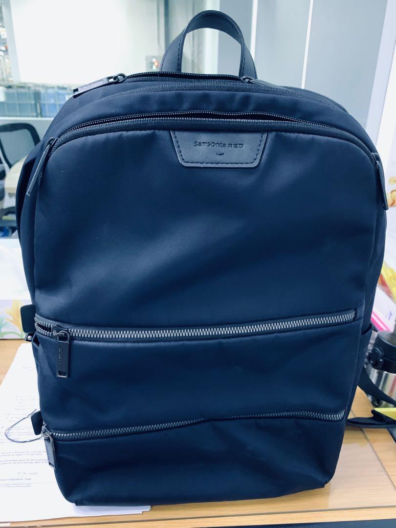 samsonite red everett backpack