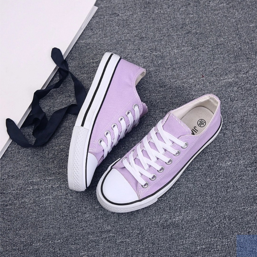 Purple shop canvas shoes