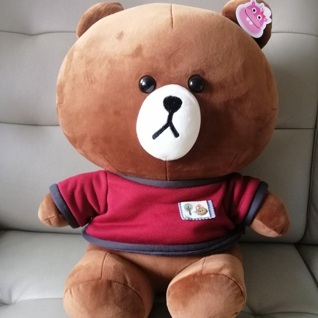 line brown bear plush toy