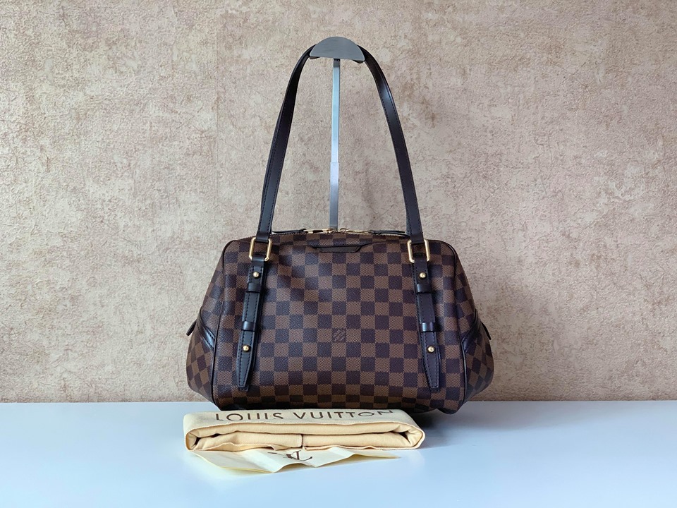 LOUIS VUITTON Damier Ebene Rivington GM Hand Bag N41158 LV Auth 46452  ref.977472 - Joli Closet