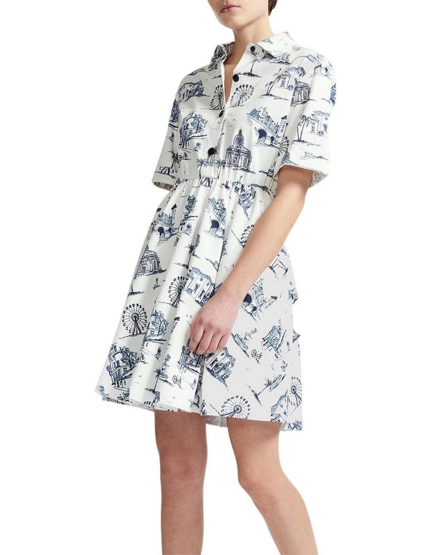 Maje printed shirt dress clearance