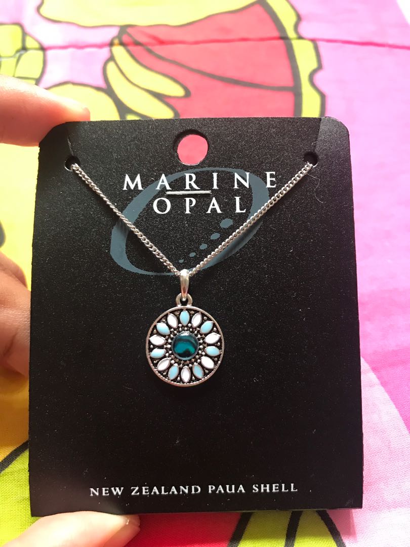 marine opal newzealand necklace