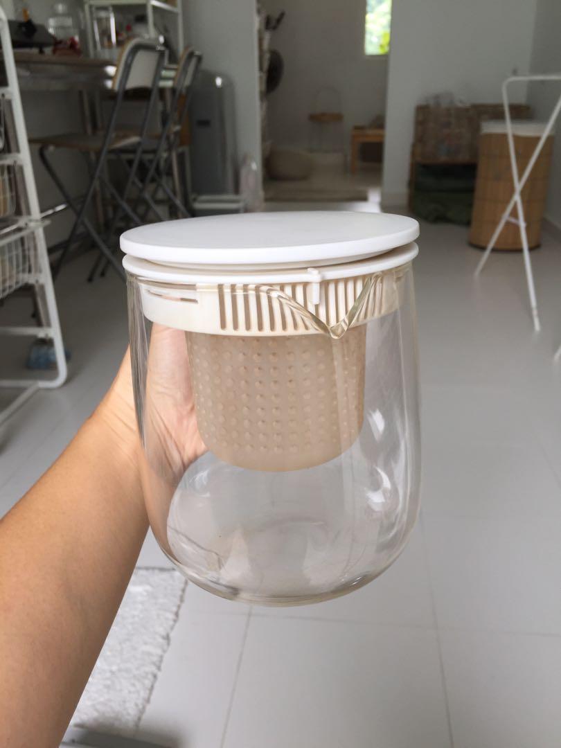 Muji Heatproof Glass Teapot Pitcher, Furniture & Home Living