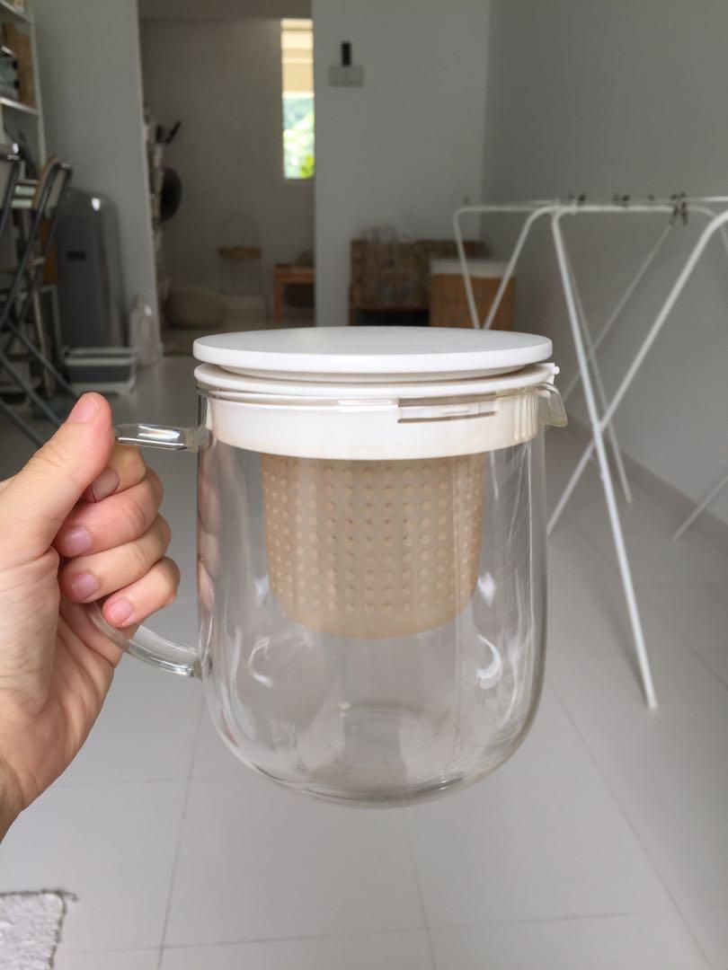 Muji Heatproof Glass Teapot Pitcher, Furniture & Home Living