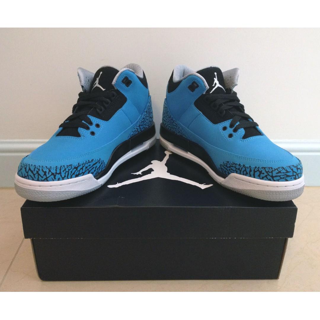 NIKE AIR JORDAN AJ 3 POWDER BLUE FIRE RED INFRARED BLACK BRED CEMENT TINKER 1 4 Carousell