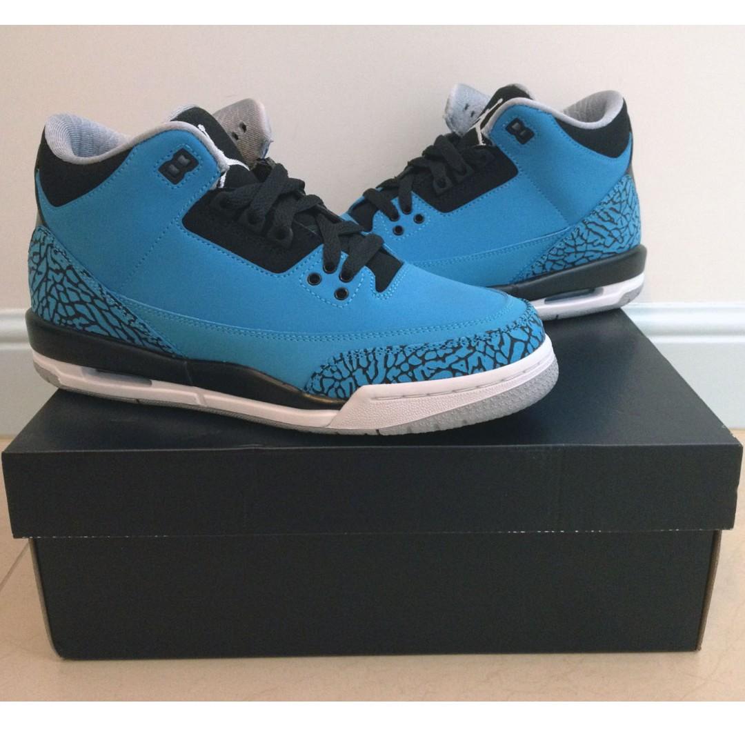 NIKE AIR JORDAN AJ 3 POWDER BLUE FIRE RED INFRARED BLACK BRED CEMENT TINKER 1 4 Carousell