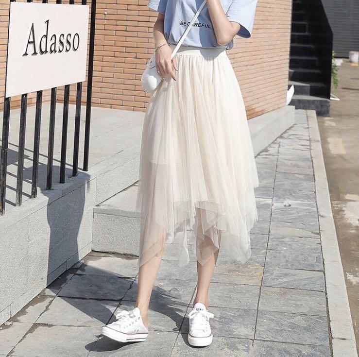 Off white tulle skirt online