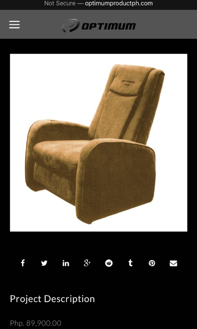 Optimum Nova Massage Chair Electronics Others On Carousell