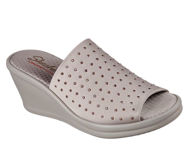 Skechers rumblers silky smooth wedge sandals online