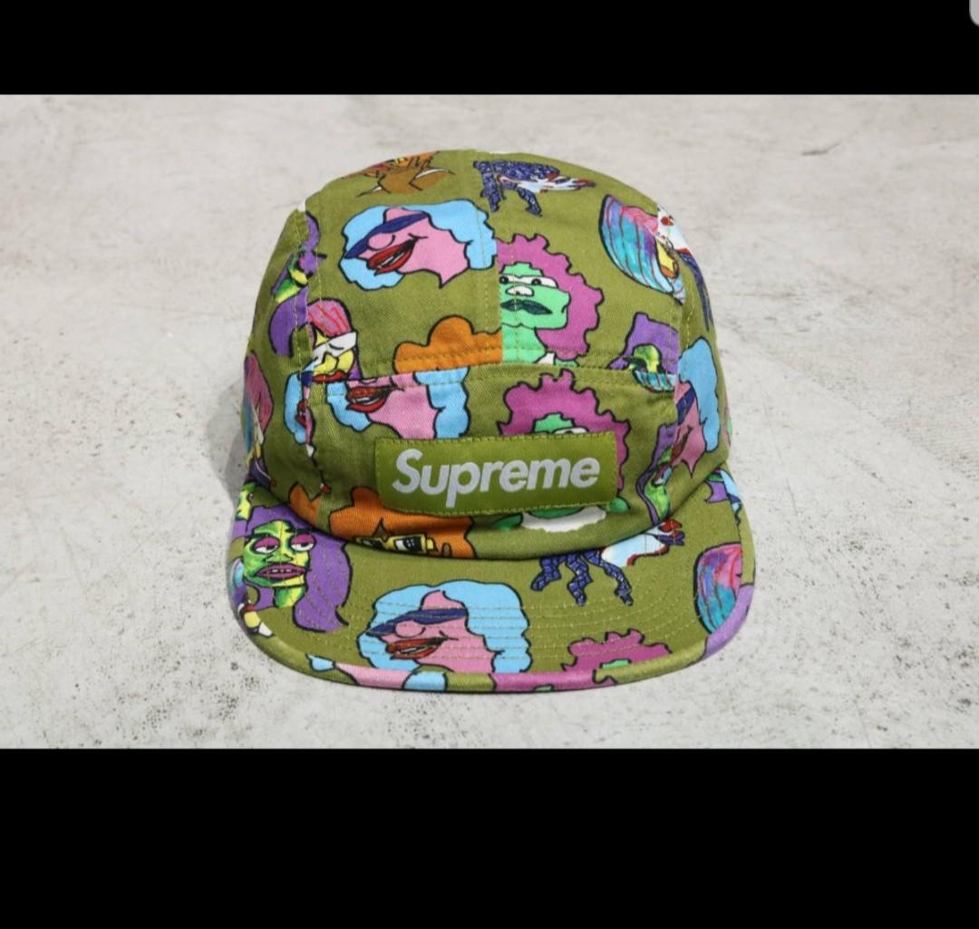 Supreme camp cap on head on sale