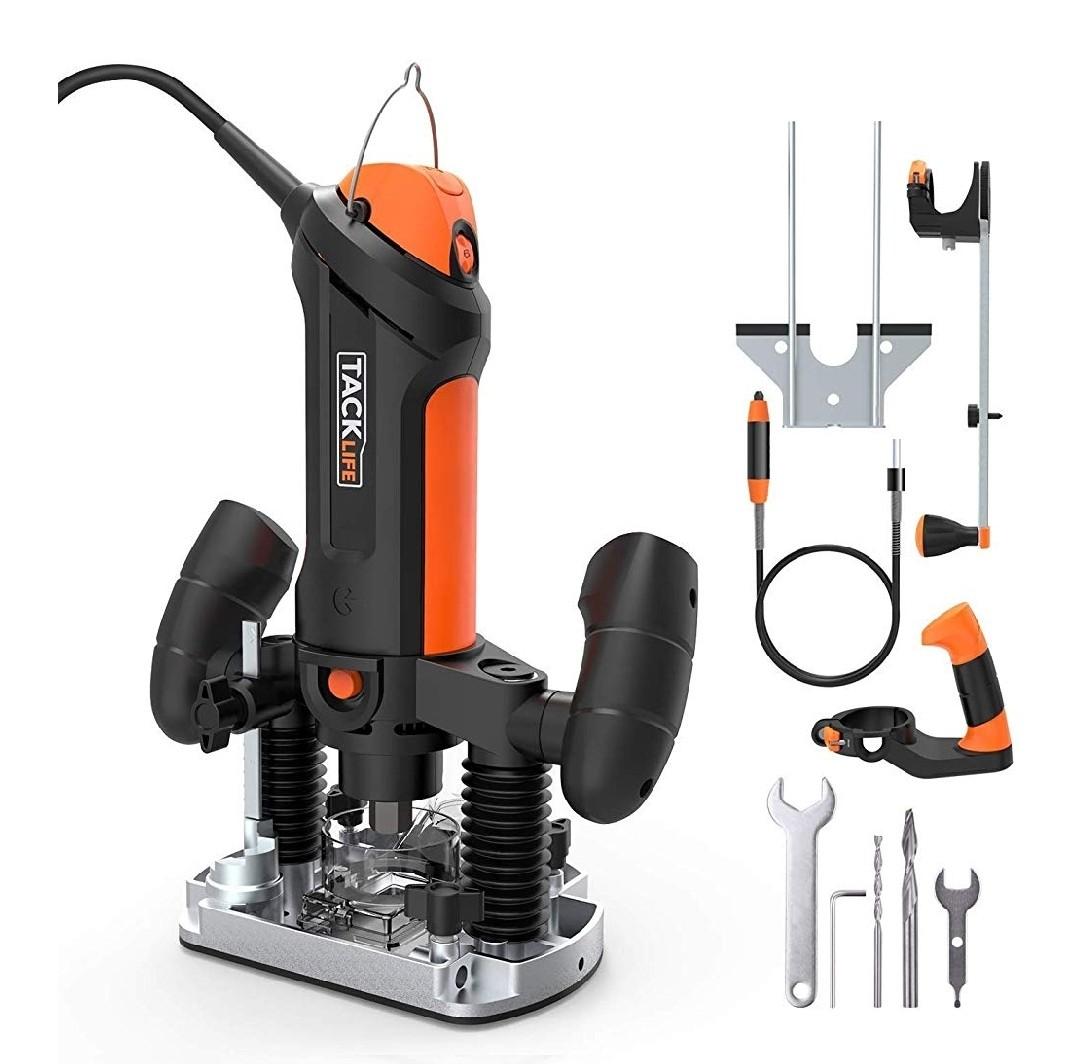 Tacklife plunge and fixed base outlet router