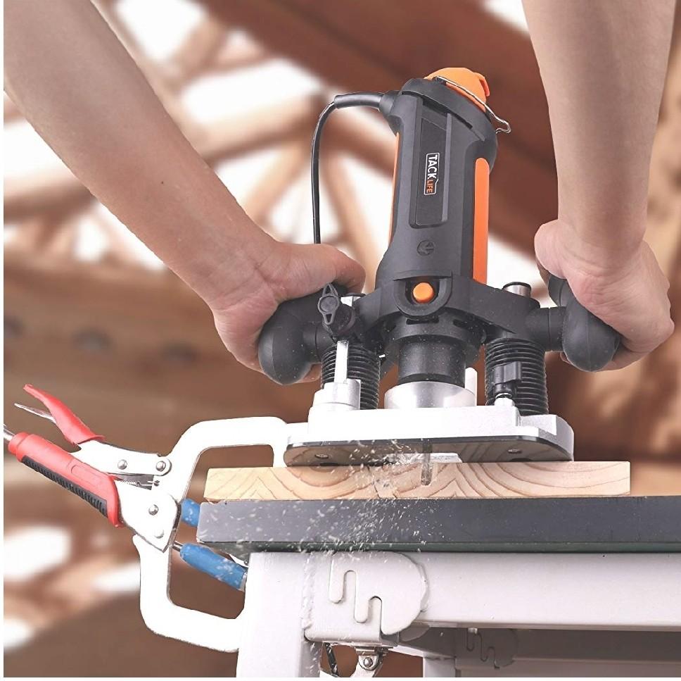 Tacklife plunge and fixed base outlet router