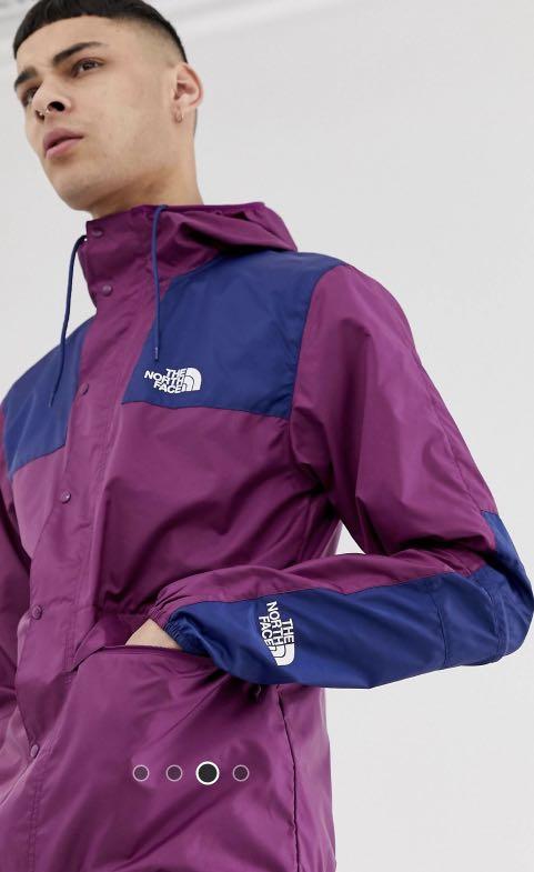 purple north face windbreaker