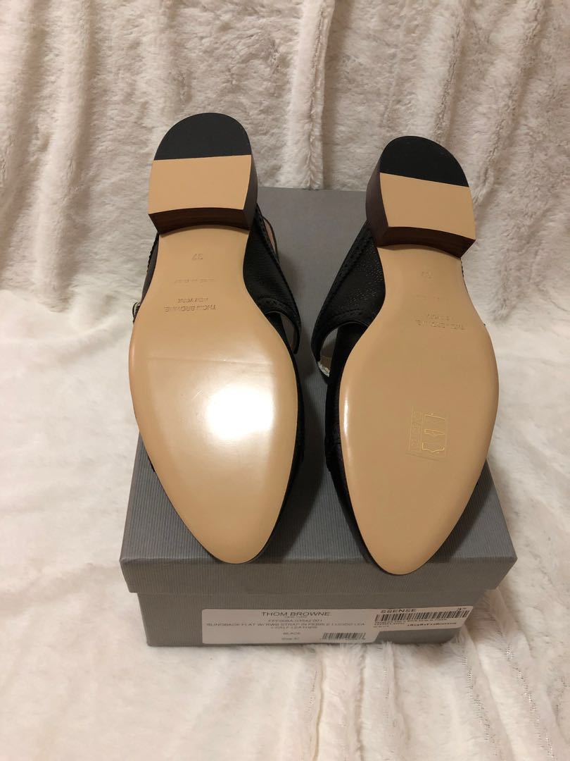Thom browne heels black slingback flats black authentic brand new