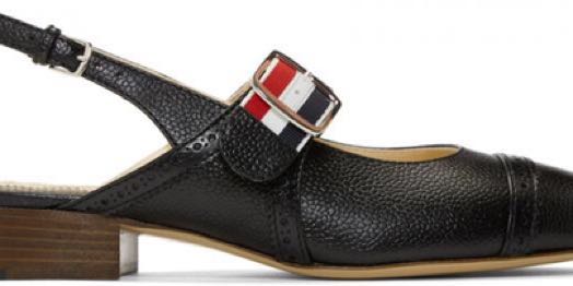 Thom browne heels black slingback flats black authentic brand new