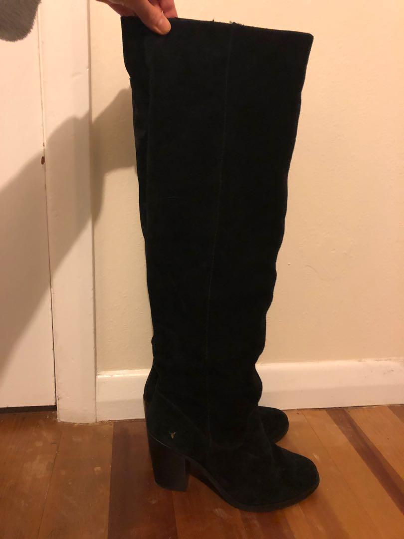 Windsor Smith thigh high suede boots Women s Fashion Shoes on Carousell