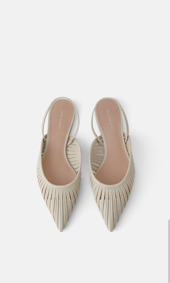 Zara flat cage slingbacks best sale