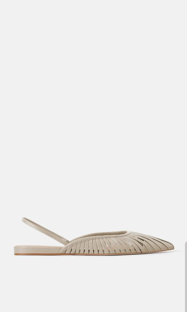 Zara flat cage slingbacks hot sale