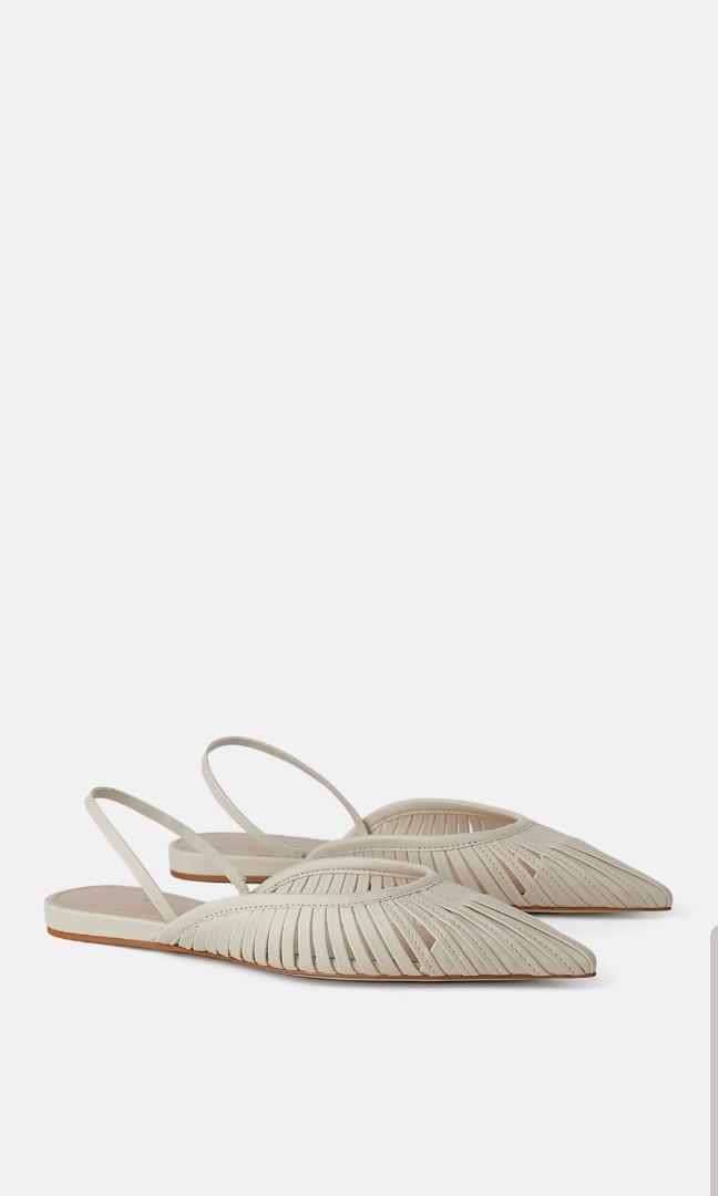 Zara flat cage slingbacks top